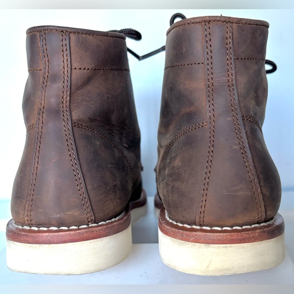 Thursday Boot Company “Diplomat” Distressed Leather Lace Up Brown Boots Size 8 - Picture 7 of 11